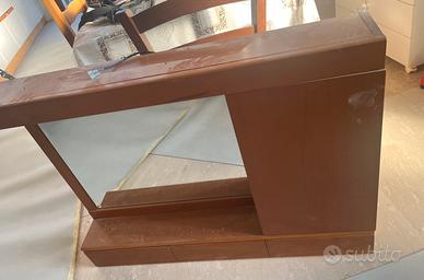 Specchio bagno legno