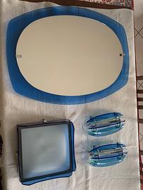 VECA Fontana Arte Specchio e Luci Space Age '60