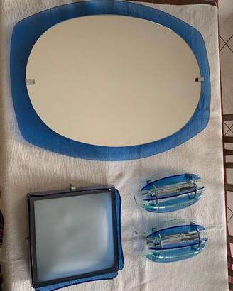 VECA Fontana Arte Specchio e Luci Space Age '60