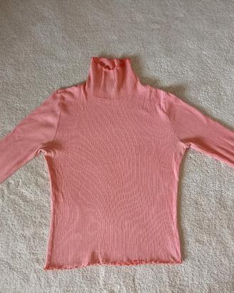 Maglietta in cotone 100% rosa salmone tg. XS