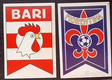 2 Figurine Slogan Bari Fiorentina 1989 Panini