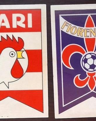 2 Figurine Slogan Bari Fiorentina 1989 Panini