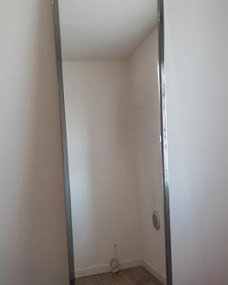 Specchio Figura Intera Cornice Argento Legno