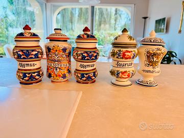 Vasi d'Epoca in Ceramica da Farmacia / Spezie