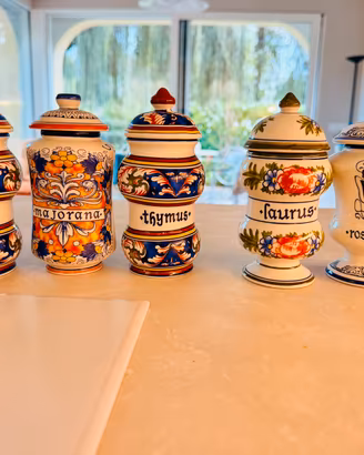Vasi d'Epoca in Ceramica da Farmacia / Spezie
