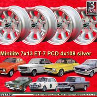 4 pz cerchi Ford Lotus Talbot Sunbeam Minilite 7x1