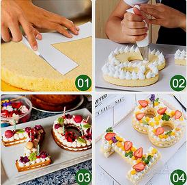 Stancil a forma di numeri per decorare torte