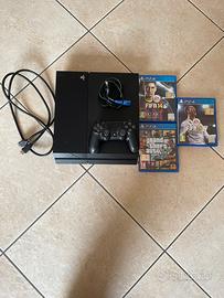 PS4 FAT 500GB+controller, fifa 14e18, GTA5 e cavi