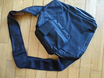 Monospalla Nero in Latex,con tracolla,e portacell