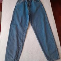 jeans larghi a vita alta taglia M