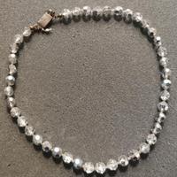 Collana vintage con perle vetro aurora boreale