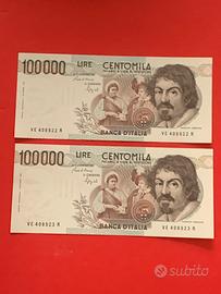 100000/100.000 Caravaggio consecutive