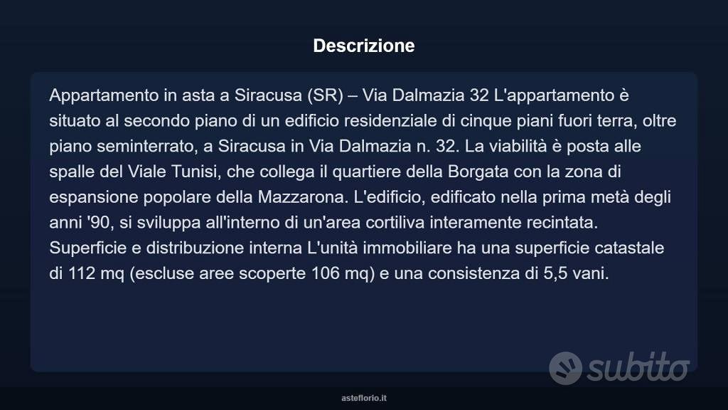Appartamento – SR - Altro