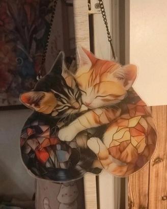 Decorazione sospesa Gattini abbracciati in
acrilic