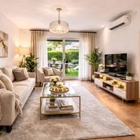 Grande appartamento con tre camere e giardino priv