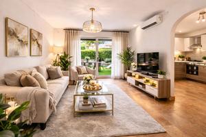 Grande appartamento con tre camere e giardino priv