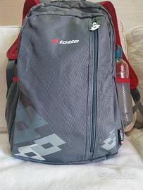 Zaino sportivo Lotto grigio-rosso multitasca