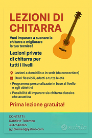Insegnante privato di chitarra