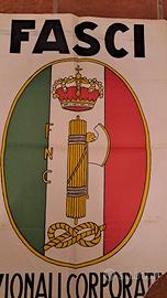 Raro manifesto  Fasci Nazionali Corporativi 1930