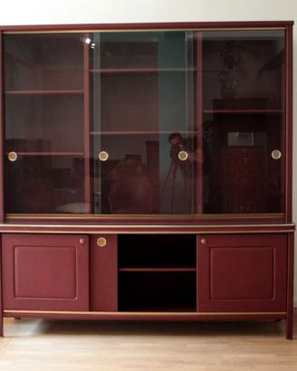 Credenza o libreria a due corpi pelle di Mascagni