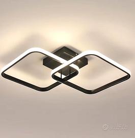 Plafoniera LED  da soffitto Nero opaco 4500k