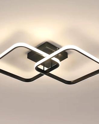 Plafoniera LED  da soffitto Nero opaco 4500k
