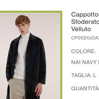 cappotto  sfoderato in velluto 