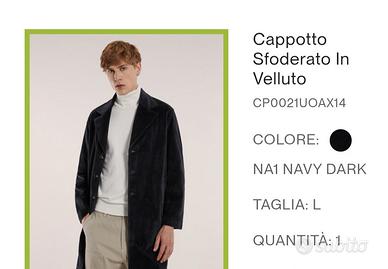 cappotto  sfoderato in velluto 