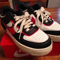 Nike AF1 Air Force 1 donna n 40 bianco nero rosso