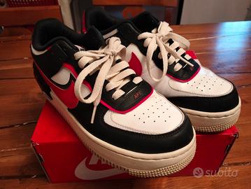 Nike AF1 Air Force 1 donna n 40 bianco nero rosso