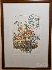 Adriana Silvestri, acquaforte acquarellata a mano