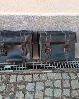 borse cuoio anni 50/60 x Guzzi BMW ecc