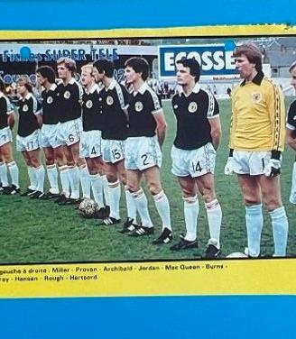 SCOZIA Squadra Espana 82 Scheda WORLD CUP 1982 WC