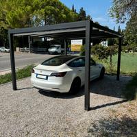 Pergola in alluminio con telo impacchettabile