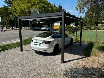 Pergola in alluminio con telo impacchettabile