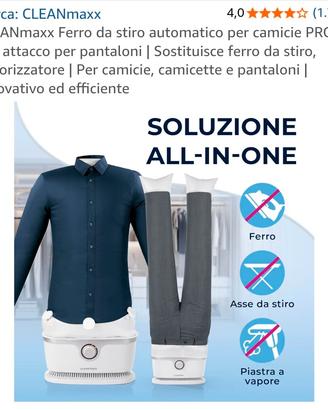FERRO DA STIRO AUTOMATICO PER CAMICIE E PANTALONI 