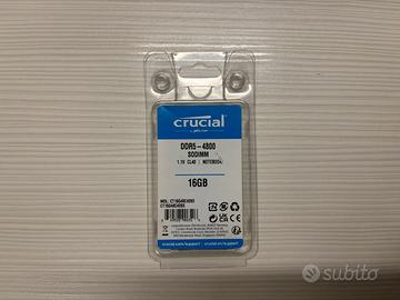 RAM Crucial 16GB DDR5 SODIMM 4800MT/s CT16G48C40S5