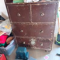 cassettiera industriale vintage 