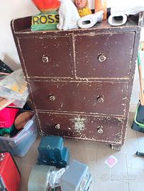 cassettiera industriale vintage 