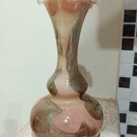 Vaso vintage in vetro opalino di Murano