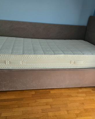 letto singolo con contenitore 