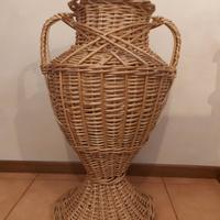 Vaso ad anfora in vimini 