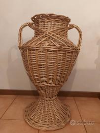 Vaso ad anfora in vimini 
