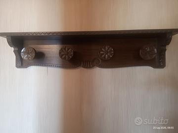 Appendiabiti da parete in legno classico