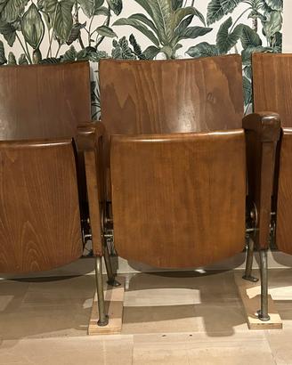 Sedie cinema legno vintage