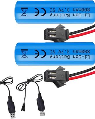 2 Batterie Li-Ion 3.7V 800mAh SM-2P + USB