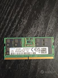 Samsung ram ddr5 portatile sodimm 16gb 32gb 