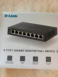 Switch rete 8 porte D-link DGS-1008P , nuovo