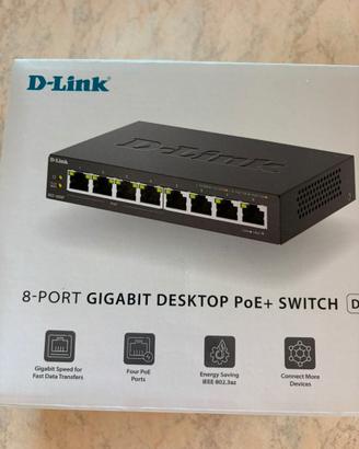 Switch rete 8 porte D-link DGS-1008P , nuovo