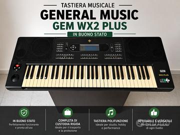 Tastiera GEM WX2 Plus con custodia rigida